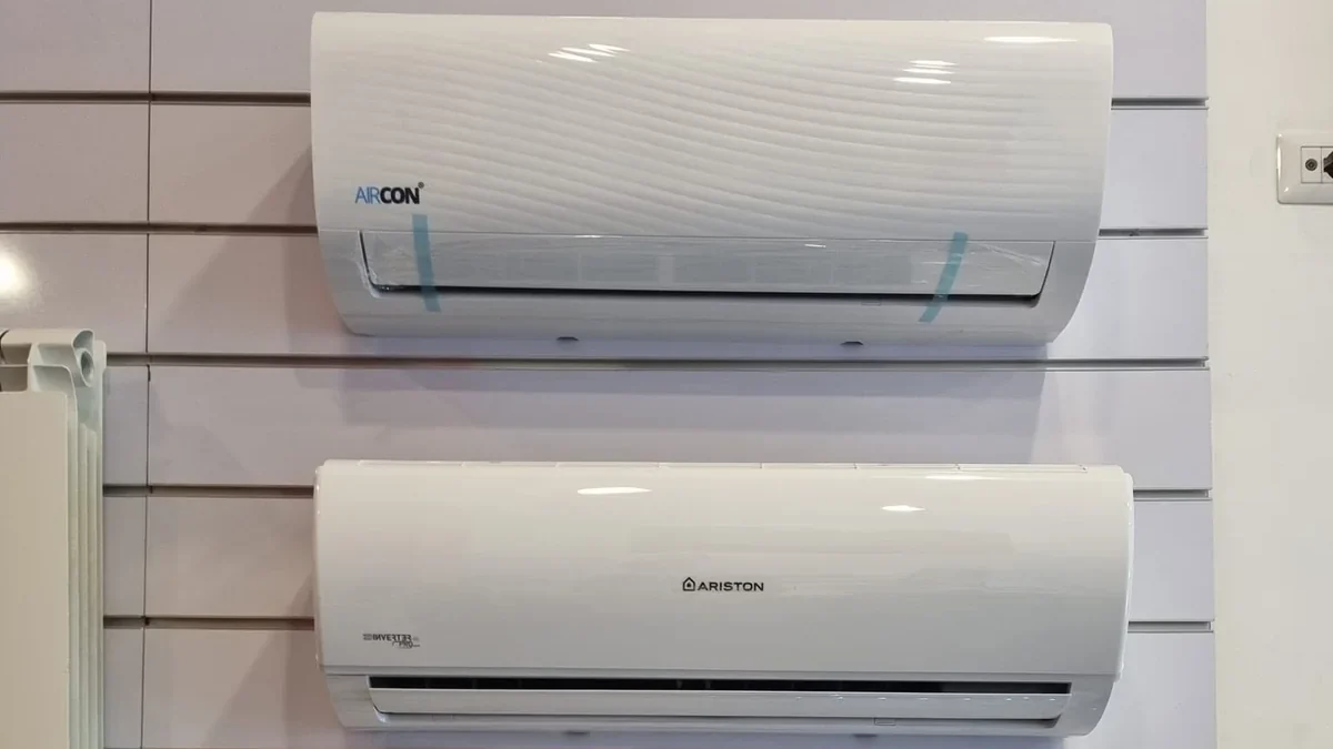 Unità interne di climatizzazione esposte nello showroom Antibo